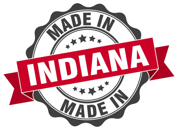 Gemaakt in Indiana ronde zegel — Stockvector