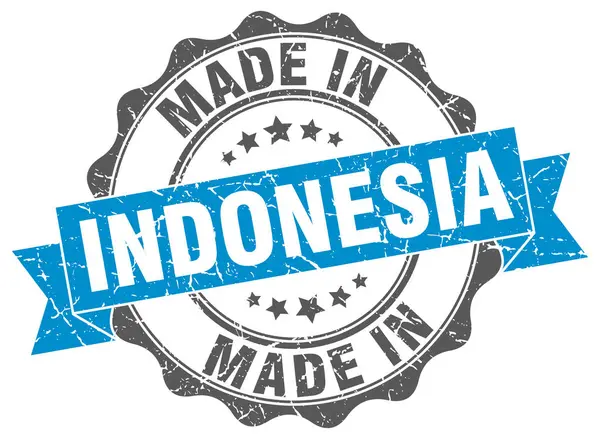インドネシアで作られた丸いシール — ストックベクタ