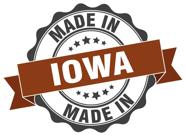 Feita em Iowa selo redondo — Vetor de Stock