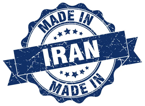 Gemaakt in Iran ronde zegel — Stockvector