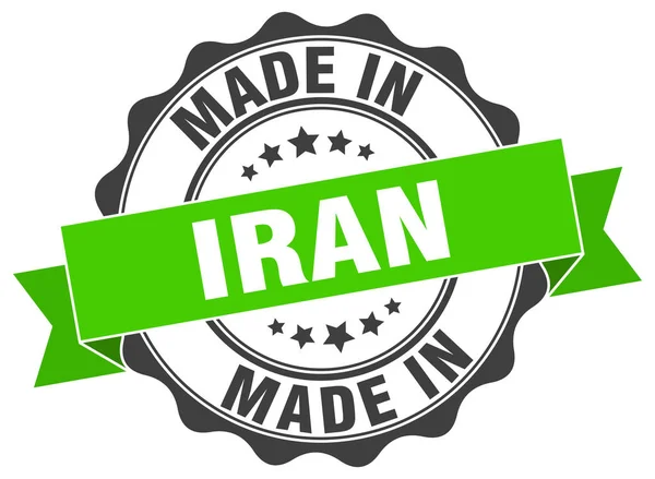 Gemaakt in Iran ronde zegel — Stockvector