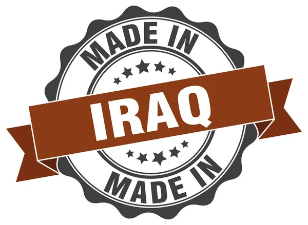 Made in Iraq round seal — Stock Vector