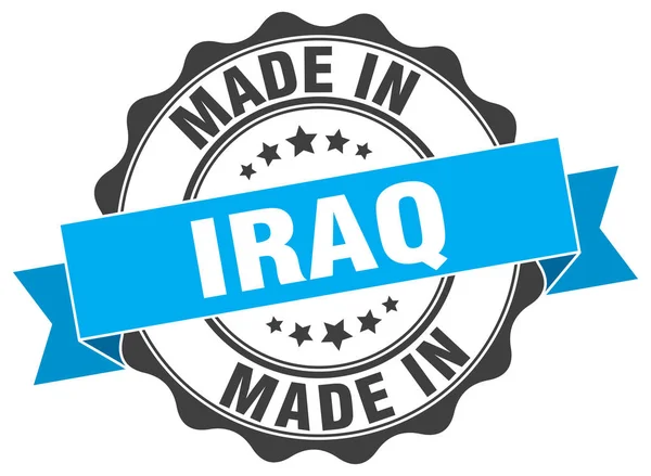Made in Iraq round seal — Stock Vector