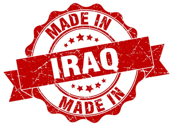 Made in Iraq round seal — Stock Vector