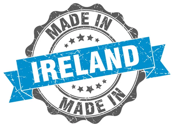 Made in Ireland round seal — Stock Vector
