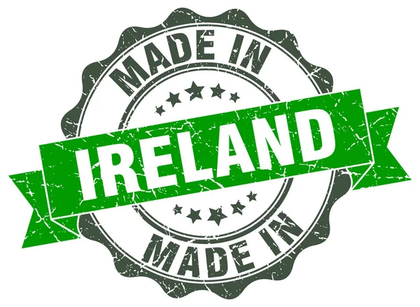 Made in Ireland round seal — Stock Vector