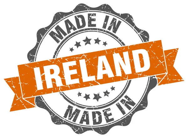 Made in Ireland round seal — Stock Vector