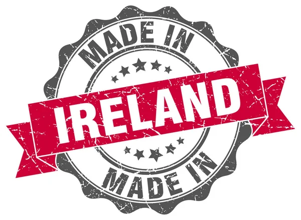 Made in Ireland round seal — Stock Vector