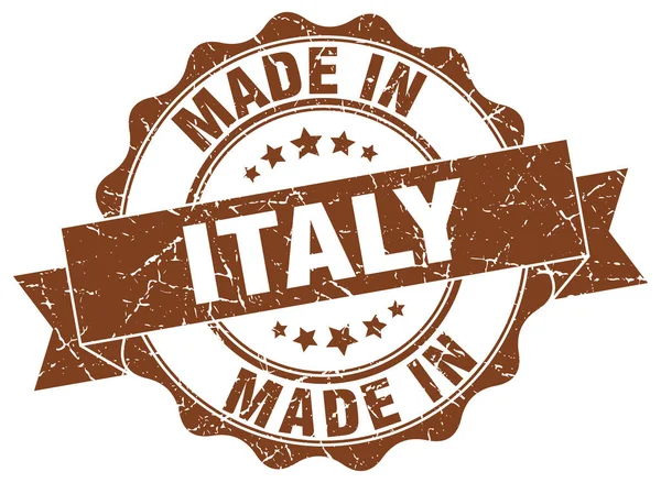 Gemaakt in Italië ronde zegel — Stockvector