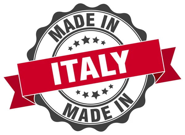 Feita na Itália selo redondo — Vetor de Stock