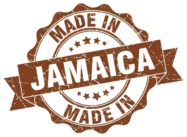 Gemaakt in Jamaica ronde zegel — Stockvector