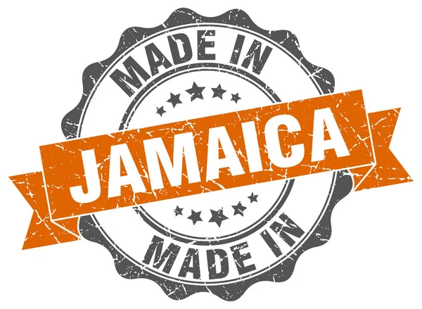 Hergestellt in jamaica runde Dichtung — Stockvektor