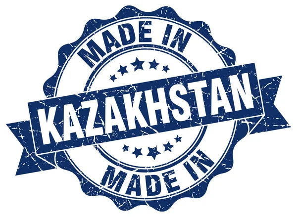 Kazakistan'da yapılan mühür yuvarlak — Stok Vektör