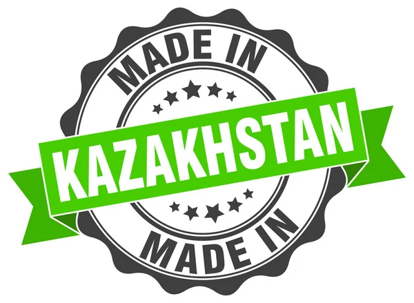 Gemaakt in Kazachstan ronde zegel — Stockvector