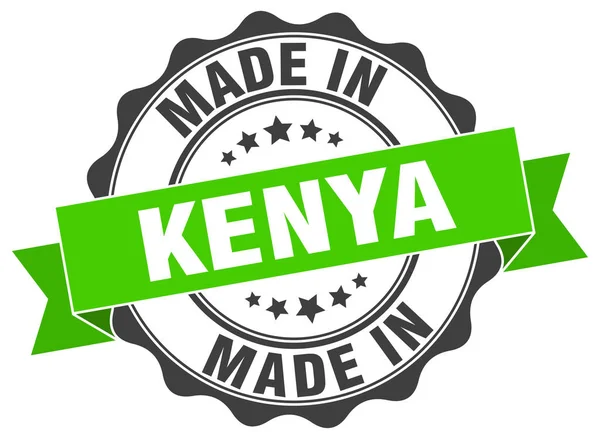 Made in Kenya round seal — Stock Vector