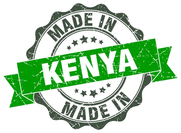 Made in Kenya round seal — Stock Vector