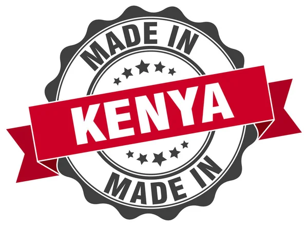 Made in Kenya round seal — Stock Vector