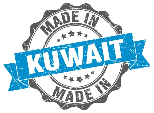 Made in Kuwait round seal — Stock Vector