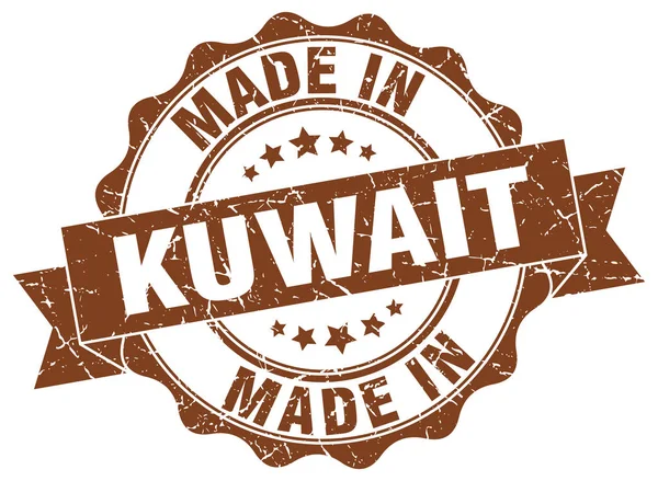 Made in Kuwait round seal — Stock Vector