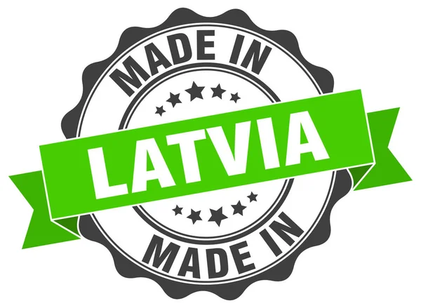 Made in Latvia round seal — Stock Vector