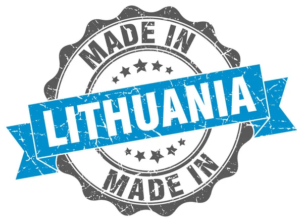 Fabriqué en Lituanie joint rond — Image vectorielle