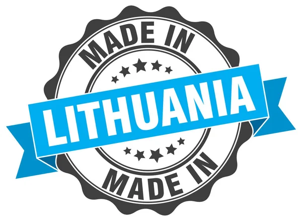 Made in Lithuania round seal — Stock Vector