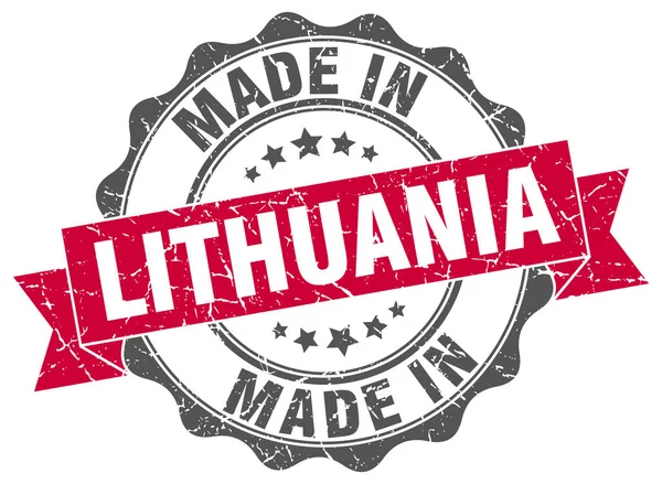 Litvanya'da yapılan mühür yuvarlak — Stok Vektör