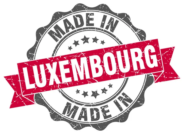 Fabricado no Luxemburgo selo redondo — Vetor de Stock