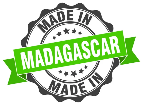 Made in Madagascar guarnizione rotonda — Vettoriale Stock