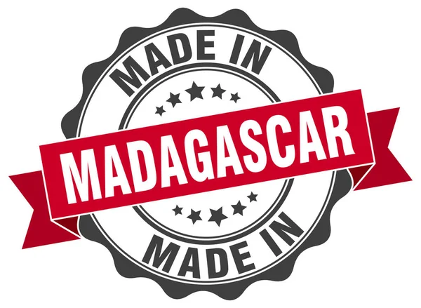 Made in Madagascar guarnizione rotonda — Vettoriale Stock