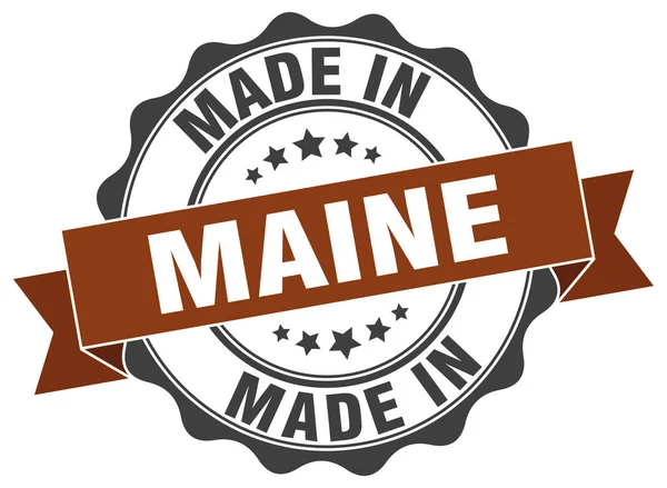 Feito em Maine selo redondo — Vetor de Stock