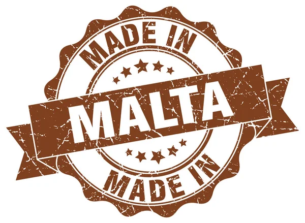 Сделанная на Мальте круглая печать — стоковый вектор
