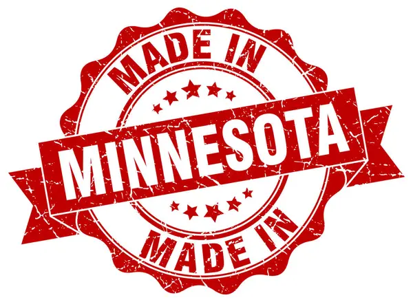 Minnesota'da yapılan mühür yuvarlak — Stok Vektör