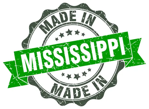 Făcut în Mississippi sigiliu rotund — Vector de stoc