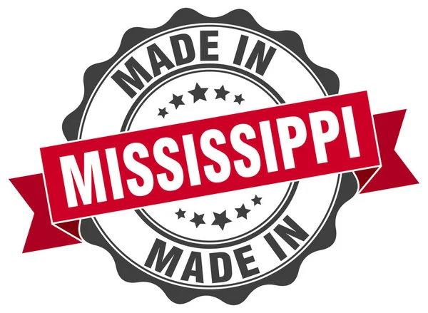 Made in Mississippi round seal — Stock Vector