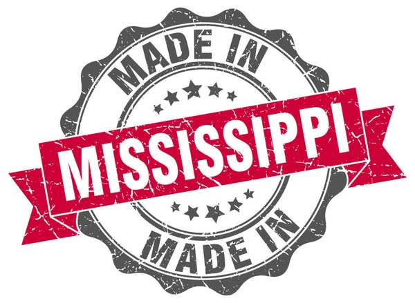 Made in Mississippi round seal — Stock Vector