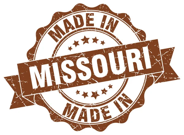 Made in Missouri round seal — Stock Vector