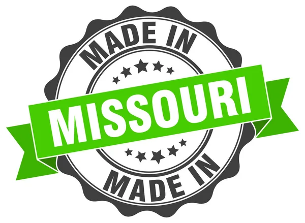 Made in Missouri round seal — Stock Vector