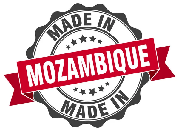 Hergestellt in mozambique runde Dichtung — Stockvektor