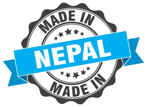 Gjort i Nepal runda tätningen — Stock vektor
