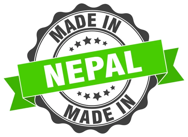 Feita no Nepal selo redondo — Vetor de Stock