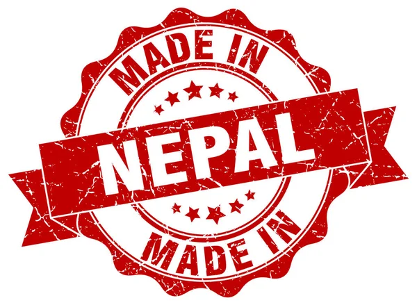 Gjort i Nepal runda tätningen — Stock vektor