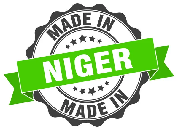 Wykonane w Nigrze okrągłe uszczelnienie — Wektor stockowy