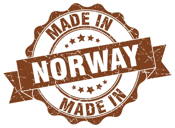 Сделанная в Норвегии круглая печать — стоковый вектор