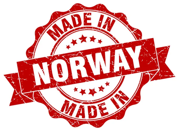 Feita na Noruega selo redondo —  Vetores de Stock