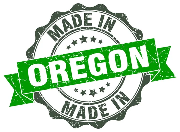 Oregon készült kerek pecsét — Stock Vector