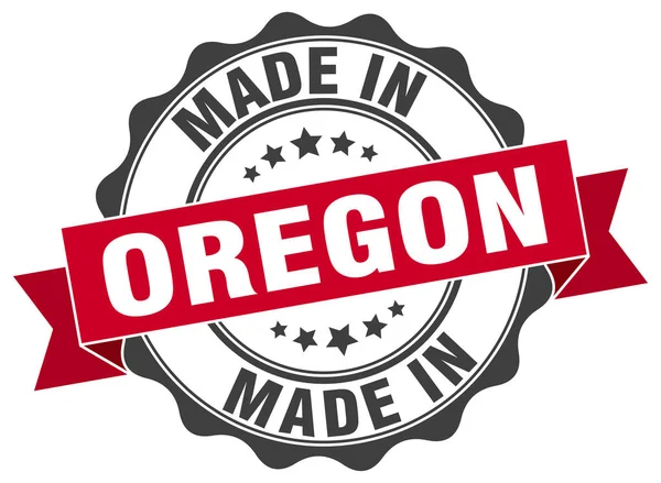 Made in Oregon round seal — Stock Vector