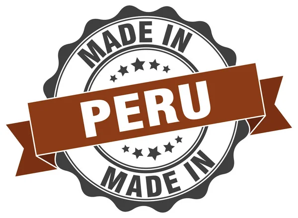 Сделанная в Перу круглая печать — стоковый вектор