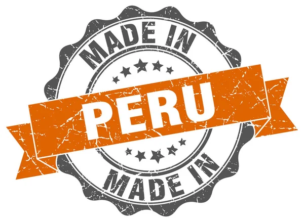 Made in Peru round seal — Stock Vector