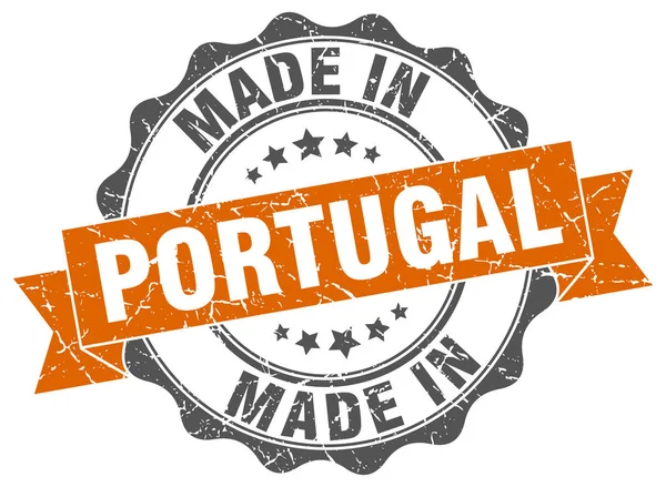 Hecho en Portugal sello redondo — Archivo Imágenes Vectoriales